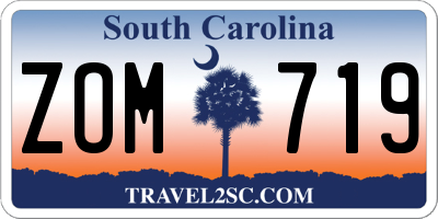 SC license plate ZOM719