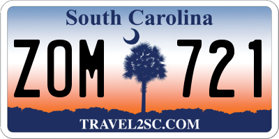 SC license plate ZOM721