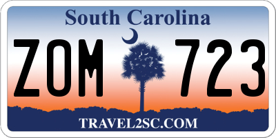 SC license plate ZOM723