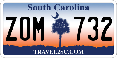 SC license plate ZOM732