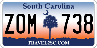 SC license plate ZOM738