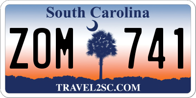 SC license plate ZOM741