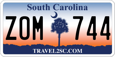 SC license plate ZOM744