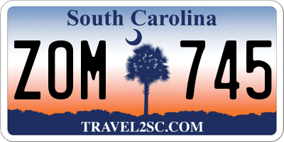 SC license plate ZOM745