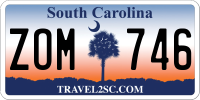 SC license plate ZOM746