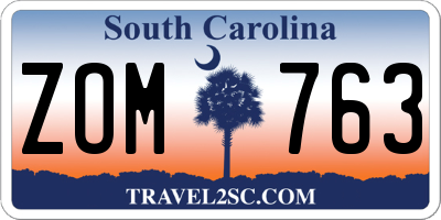SC license plate ZOM763