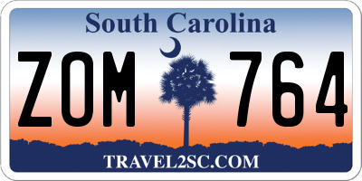 SC license plate ZOM764