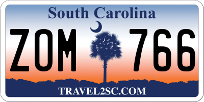 SC license plate ZOM766