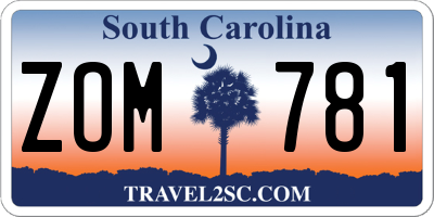 SC license plate ZOM781