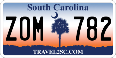 SC license plate ZOM782