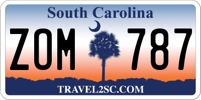 SC license plate ZOM787