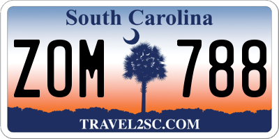 SC license plate ZOM788