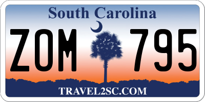 SC license plate ZOM795