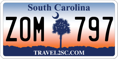 SC license plate ZOM797