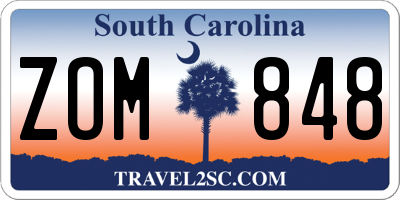 SC license plate ZOM848