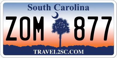 SC license plate ZOM877