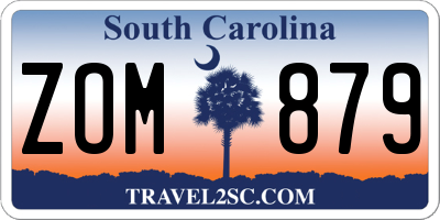 SC license plate ZOM879