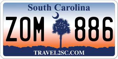 SC license plate ZOM886