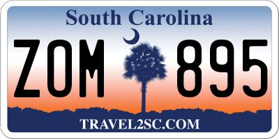 SC license plate ZOM895