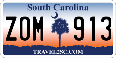 SC license plate ZOM913