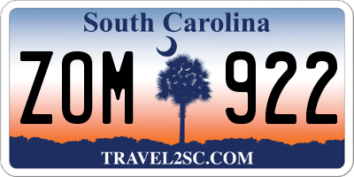 SC license plate ZOM922