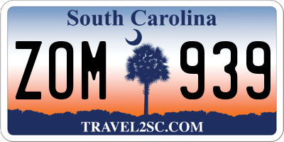 SC license plate ZOM939
