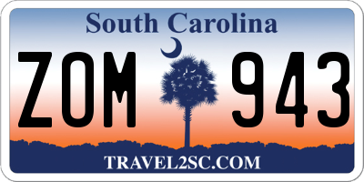 SC license plate ZOM943