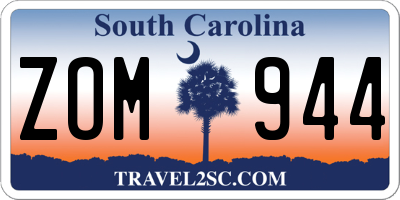 SC license plate ZOM944