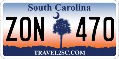 SC license plate ZON470