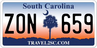 SC license plate ZON659