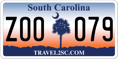 SC license plate ZOO079