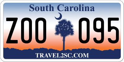 SC license plate ZOO095