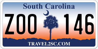 SC license plate ZOO146