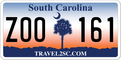 SC license plate ZOO161