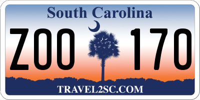 SC license plate ZOO170