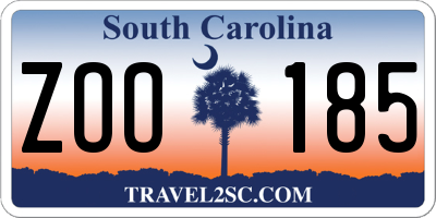 SC license plate ZOO185