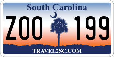 SC license plate ZOO199