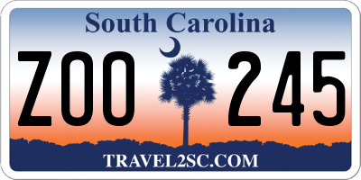 SC license plate ZOO245