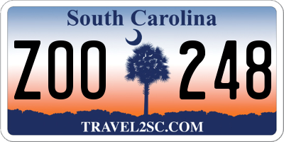 SC license plate ZOO248