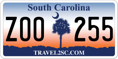 SC license plate ZOO255