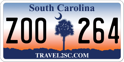 SC license plate ZOO264