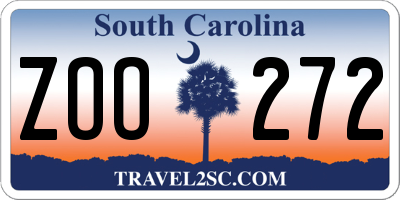 SC license plate ZOO272