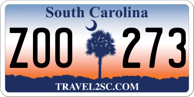 SC license plate ZOO273