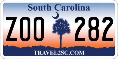 SC license plate ZOO282