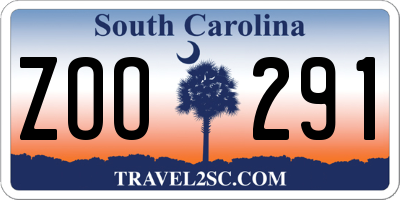 SC license plate ZOO291