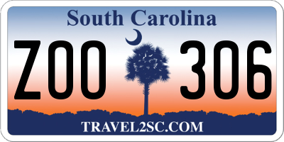 SC license plate ZOO306