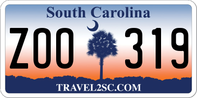SC license plate ZOO319