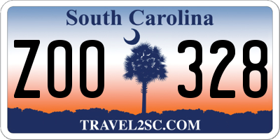 SC license plate ZOO328
