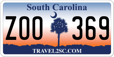 SC license plate ZOO369