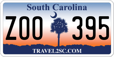 SC license plate ZOO395